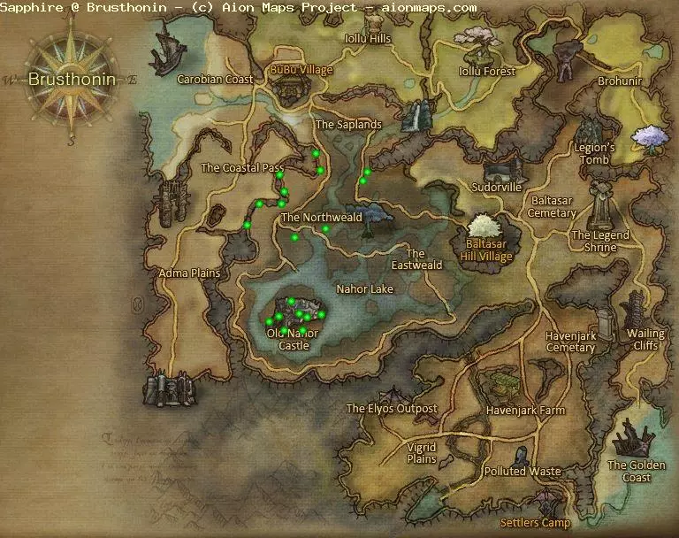 Sapphire in Brusthonin