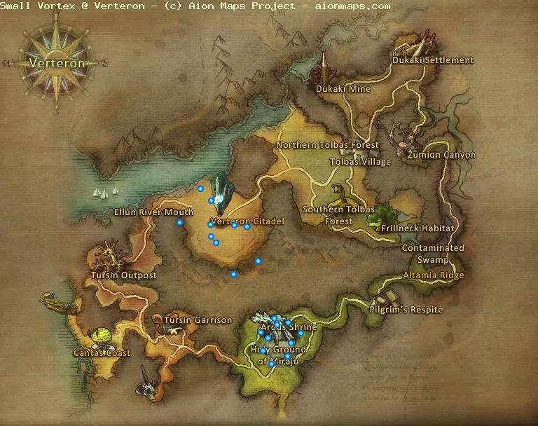 Small Vortex in Verteron